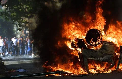 25th anniversary of first violent protests at 2001 G8 summit, Genoa, Italy - 21  Stock Photos