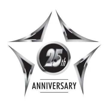 25th anniversary logo Stock Illustration