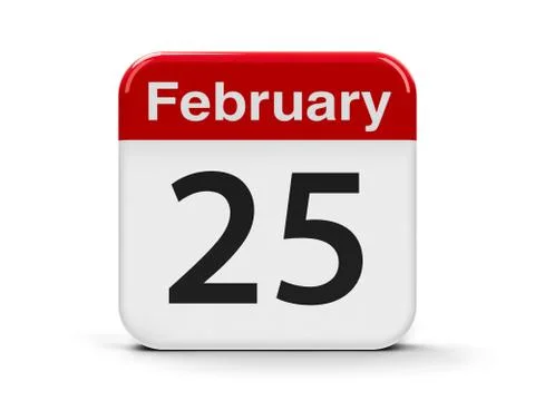 25th February Illustrazione stock