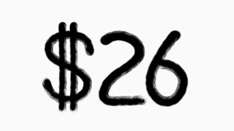 26 Dollar Hand Drawn Animation For Finance Currency Money Business Concept Stock Footage 304595846