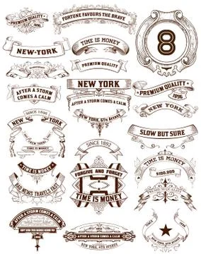 26 Labels and banners. Vector illustration Stock Illustration