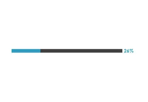 26 Percent loading icon, Progress bar vector illustration 스톡 일러스트