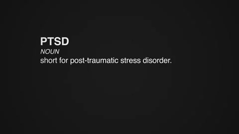 26 PTSD definition dictionary 2d animation graphic black background 스톡 동영상 276391910