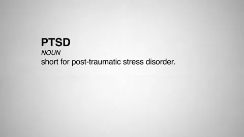 26 PTSD definition dictionary 2d animation graphic white background 스톡 동영상 276391963