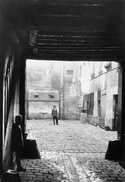 26 rue the patch Aspect of the Passage, 26 rue de Lappe. Paris (Xith arr.)... Fotos de archivo