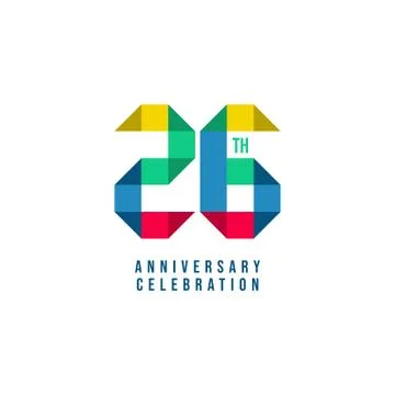 26 th Anniversary Celebration Vector Template Design Illustration Stock Illustration