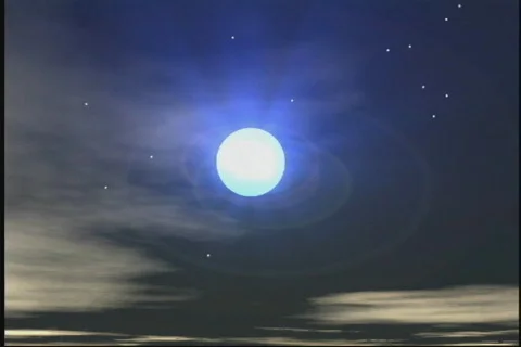 2604 Evening clear moon Stock Footage 826161