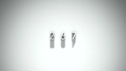 267 3D title animation with shadows on a white background Vídeo Stock 296049642