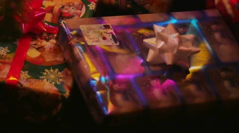 2694 Presents with Red Bow Under the Christmas Tree, HD Stock-Footage 44906465