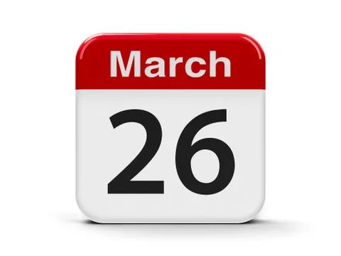 26th March Stock Illustration
