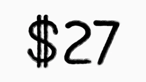 27 Dollar Hand Drawn Animation For Finance Currency Money Business Concept Stock Footage 304666857