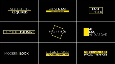 27 Elegant Title Animations - After Effects Text Animation template Stock After Effects