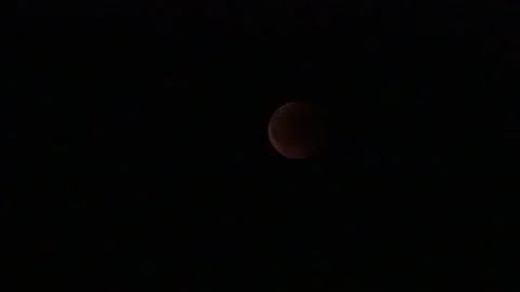 27. July 2018 moon eclipse in the night sky. Stock Footage 93136839