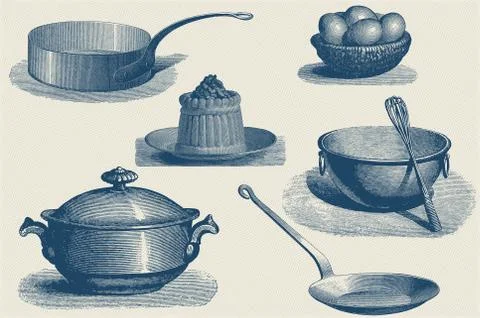 27 Kitchen And Cooking Set Vector Stock Illustration