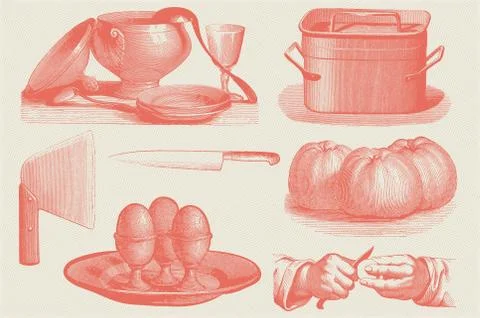27 Kitchen And Cooking Set Vector Stock Illustration