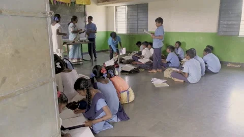 27. Students sitting inside the Class Stock-Footage 149097966