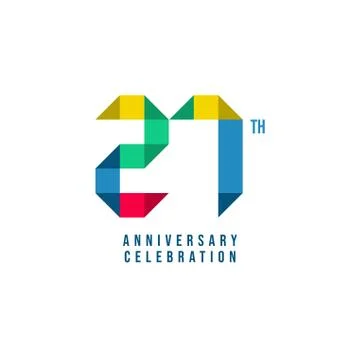 27 th Anniversary Celebration Vector Template Design Illustration Stock Illustration