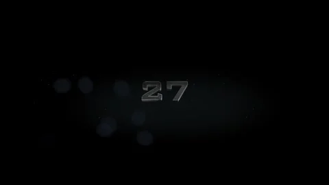 27 title metal text on black alpha channel background Stock Footage 295814944