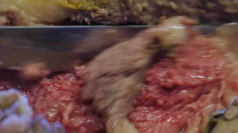 2703 Standing Rib Roast Being Cut For Serving, Super Close Up, 4K  Stock Footage 45704180