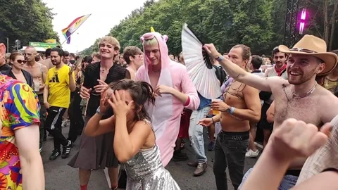 27.07.2024, Berlin - Germany. Impression of the CSD. Stock Footage 280320166