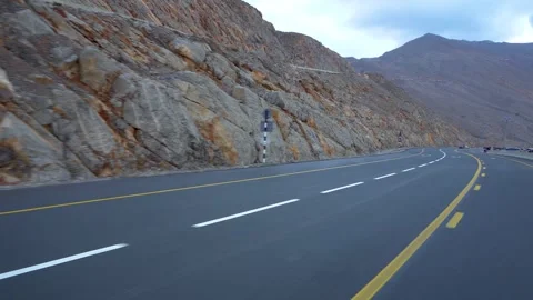 27/12/2022: Al Hajar Mountain Range Road Trip, Ras Al Khaimah, UAE Video stock 270079073