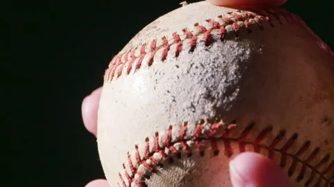 2739 Baseball in Hand Close Up, 4K Stock Footage 45890272