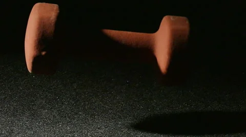 2748 Workout Weights Falling in Slow Motion Stock Footage 45891135