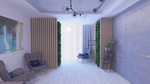 275 3D Graphics interior design living room blurred loft Stock Footage 125153951