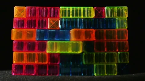 2764 Toy Block Wall Being Punched Down in Slow Motion 스톡 동영상 45892432