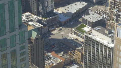 277 Chicago big city intersection aerial Stock-Footage 107381185