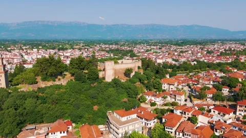 Drone Orbiting Trikala Castle, Thessaly, Greece