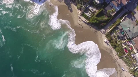 2.7K HD Surf in Laguna Beach, California Stock Footage