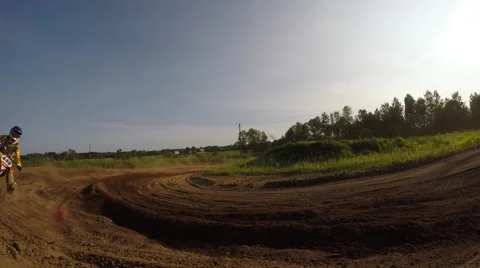 2.7k mx 2 stroke corner right beside camera Stock Footage 52151267