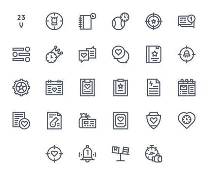 28 256x256 Vector Icons for Priority with Editable Bold Line clarity イラスト素材