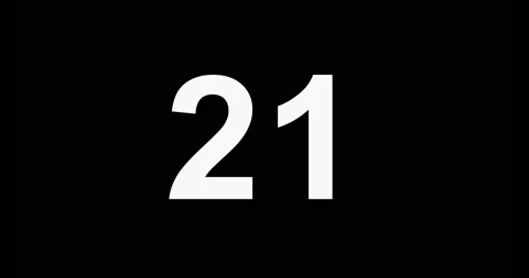 28. 4K Resolution. Countdown of 28 seconds, with black background Stock Footage 235912812
