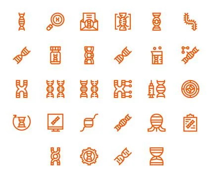 28 Bold Line Display Perfect Vector Icons tailored for Gene Retina Ready in.. イラスト素材