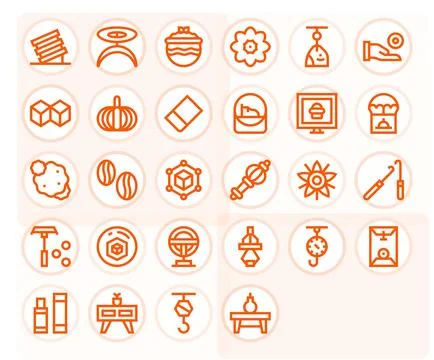 28 Bold Line Display Perfect 64x64 Vector Icons from Object Suite Stock Illustration