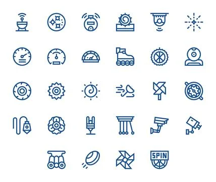 28 Bold Line Editable Vector Icons tailored for Motion 128x128 interface Ilustración de archivo
