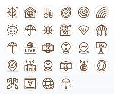 28 Bold Line PIXEL Perfect Retina Ready Vector Icons from Coverage Suite 스톡 일러스트