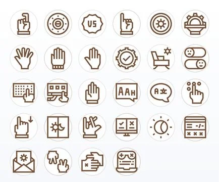 28 Bold Line Vector Icons for Option in crisp 128x128 Editable resolution Stock Illustration