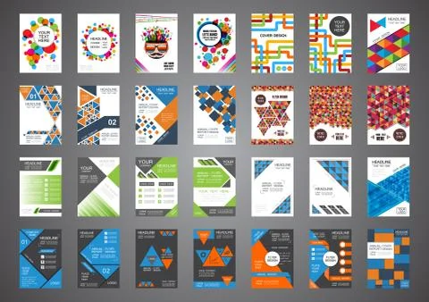 28 brochure in 1 set Illustration
