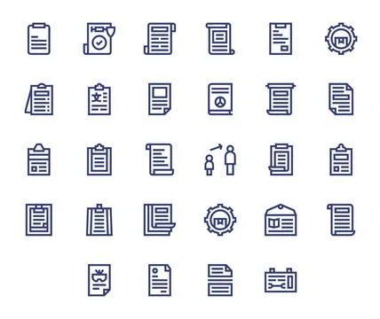 28 Detail Enhanced 64x64 Vector Icons for Guidelines in elegant Bold Line d.. Stock Illustration