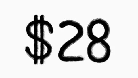 28 Dollar Hand Drawn Animation For Finance Currency Money Business Concept Stock Footage 304737840