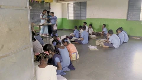 28. Students sitting inside the Class Stock Footage 149097965