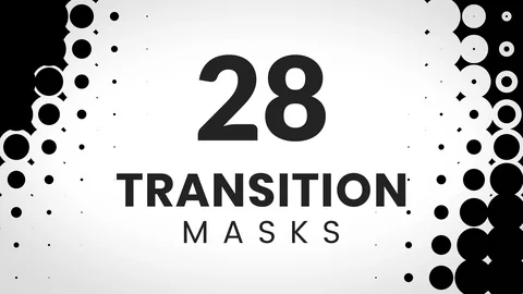 28 transition masks. Circles texture Video stock 88705984