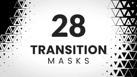 28 transition masks. Simple triangles pattern. Видео 88703711
