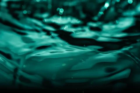284.Emerald Liquid Waves. Close up Stock Photos