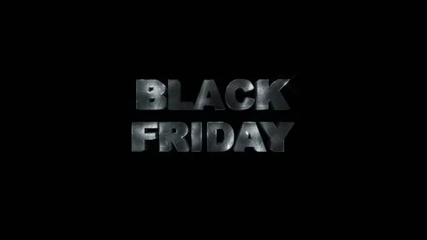 29 Animation Text Silver Metallic Effect Black Friday v2 Stock Footage 134149938