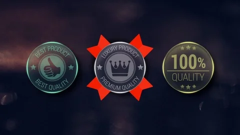 29 Glass Badges Stock After Effects