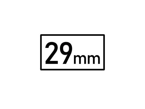 29 millimeters icon vector illustration, 29mm size Illustrazione stock